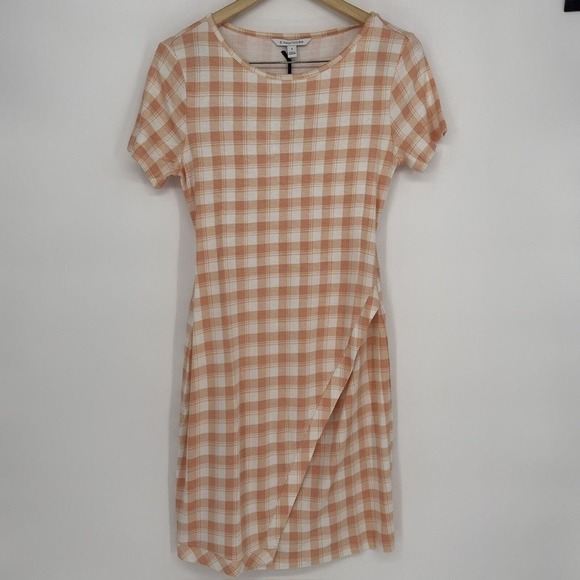 NWT 41Hawthorn Women Orange Casual Dress‎ Medium Plaid - Picture 3 of 9